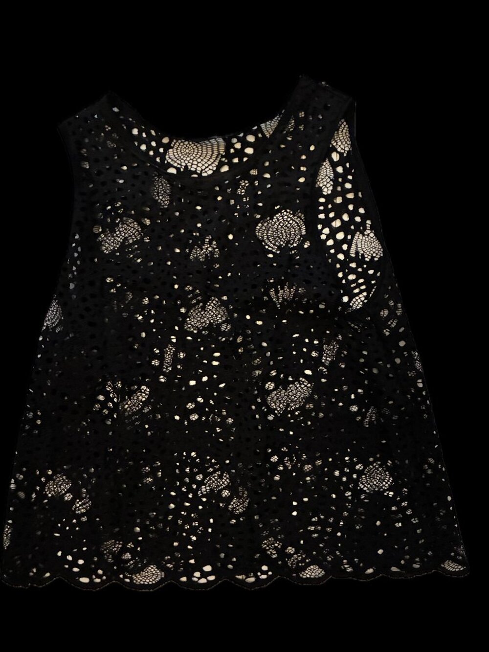 Zara Collection Lace Shell Black Small